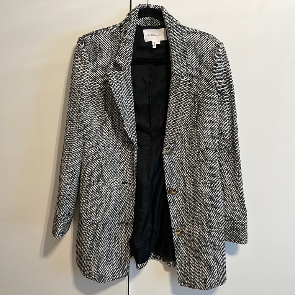 Bcbgeneration Herringbone Blazer Jacket Size M - image 1